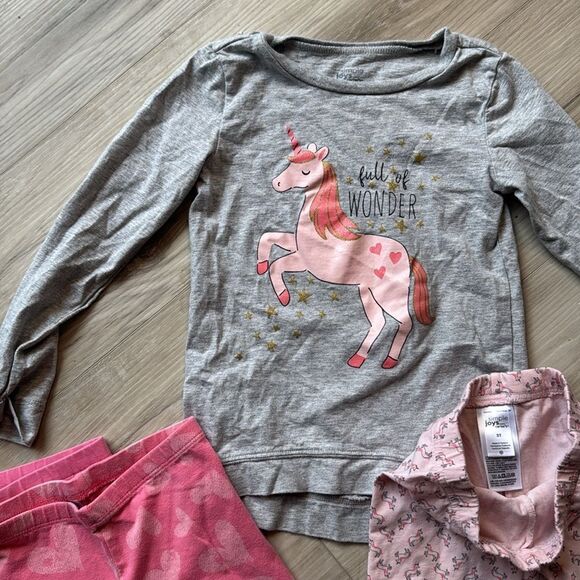 Carter’s Pink Leggings, Unicorn, Hearts, Bundle Set Size 5T - Picture 7 of 9
